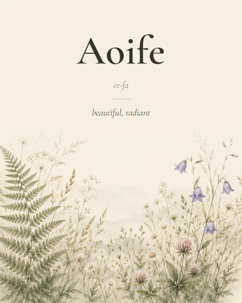 Aoife personalised Irish name print