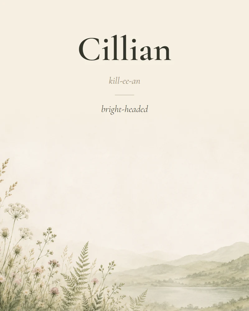Cillian Irish name print with pronunciation