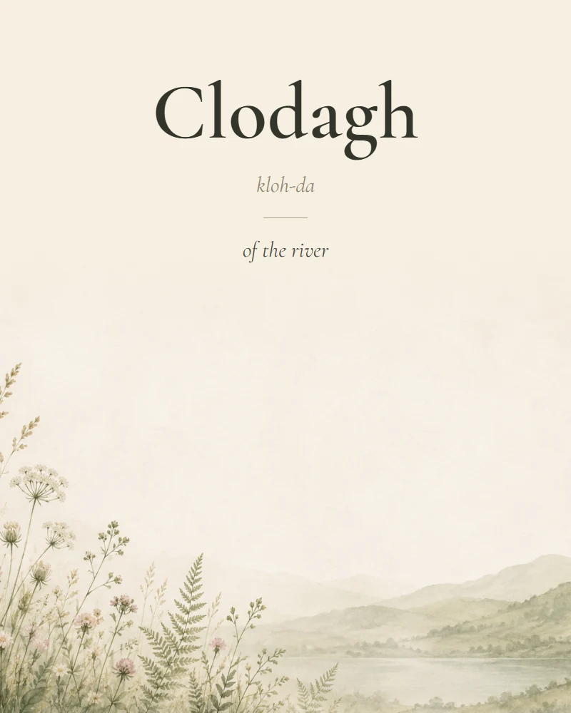 Clodagh Irish name print with pronunciation
