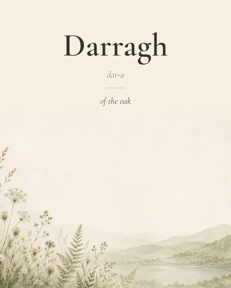 Darragh Irish name print with pronunciation