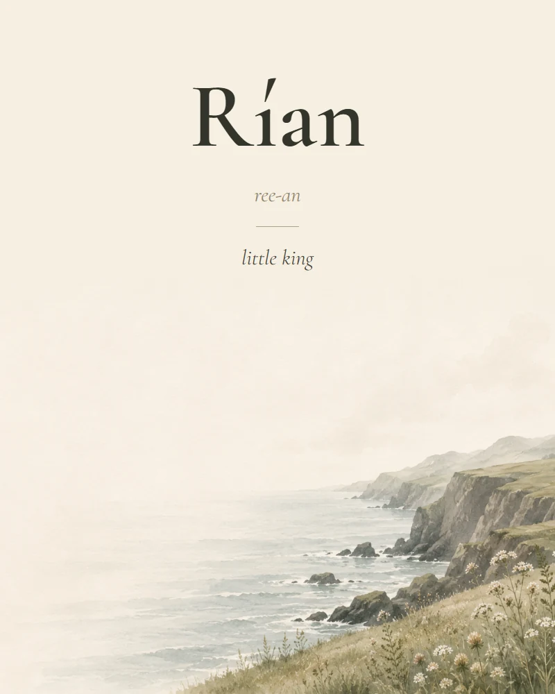 Rían personalised Irish name print